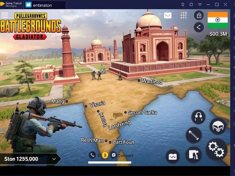 PUBG Mobile India Gladiator Map with Indian Landmarks